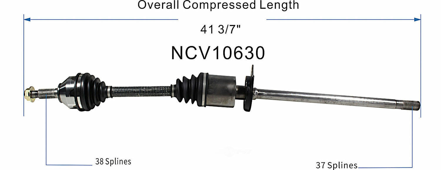 GSP North America NCV10630 CV Axle Assembly