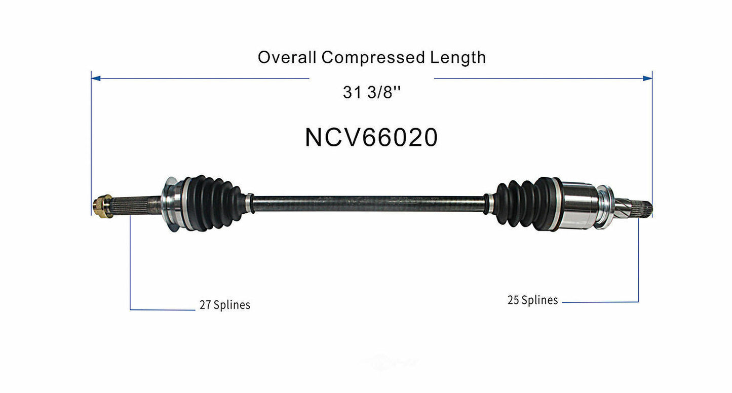 GSP North America NCV66020 CV Axle Assembly