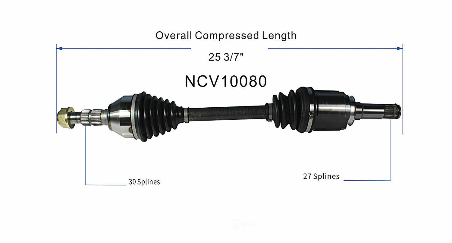 GSP North America NCV10080 CV Axle Assembly