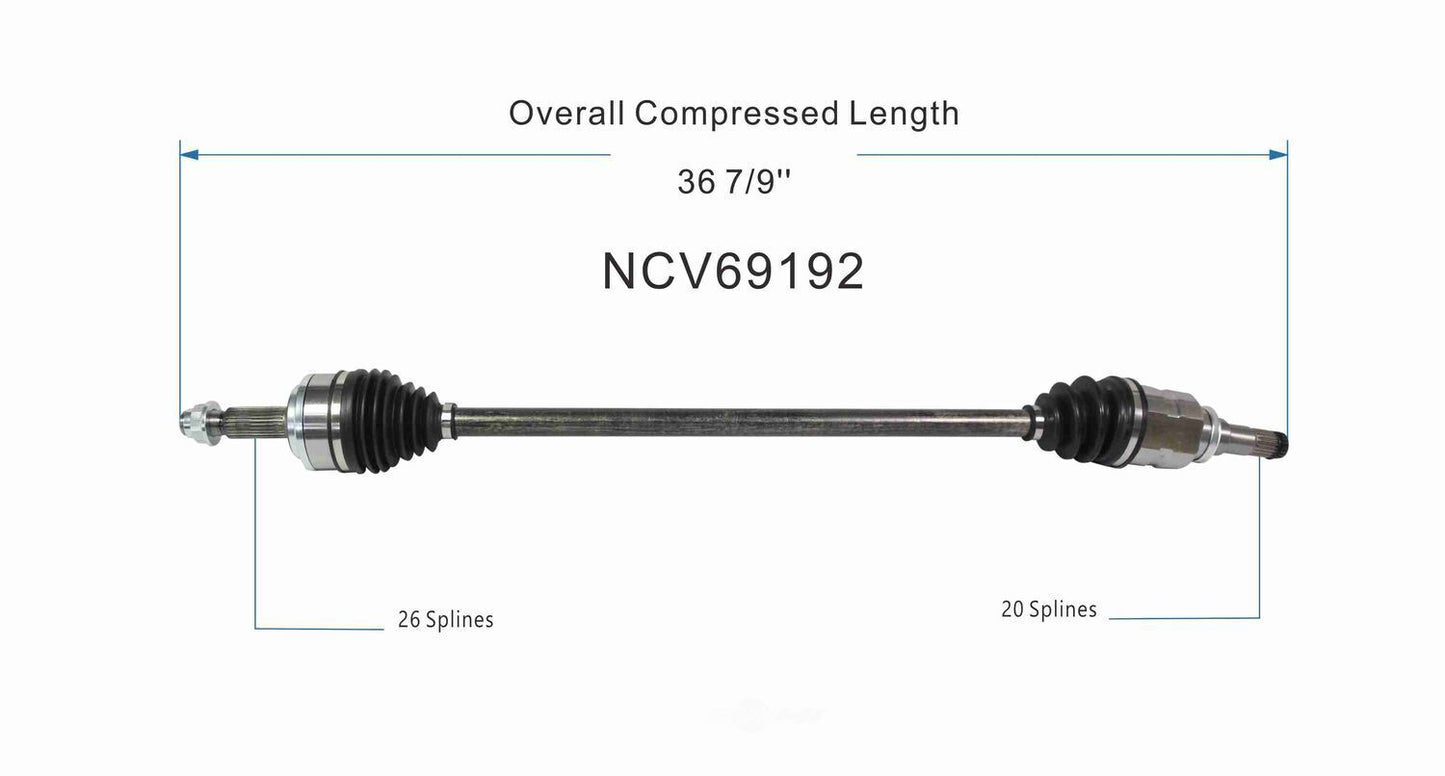 GSP North America NCV69192 CV Axle Assembly