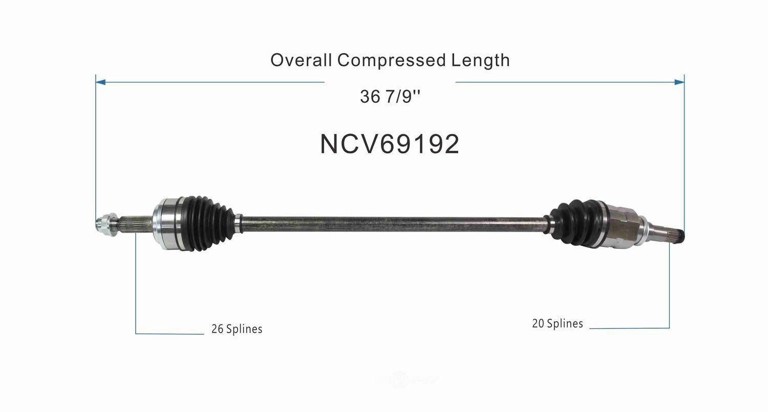 GSP North America NCV69192 CV Axle Assembly