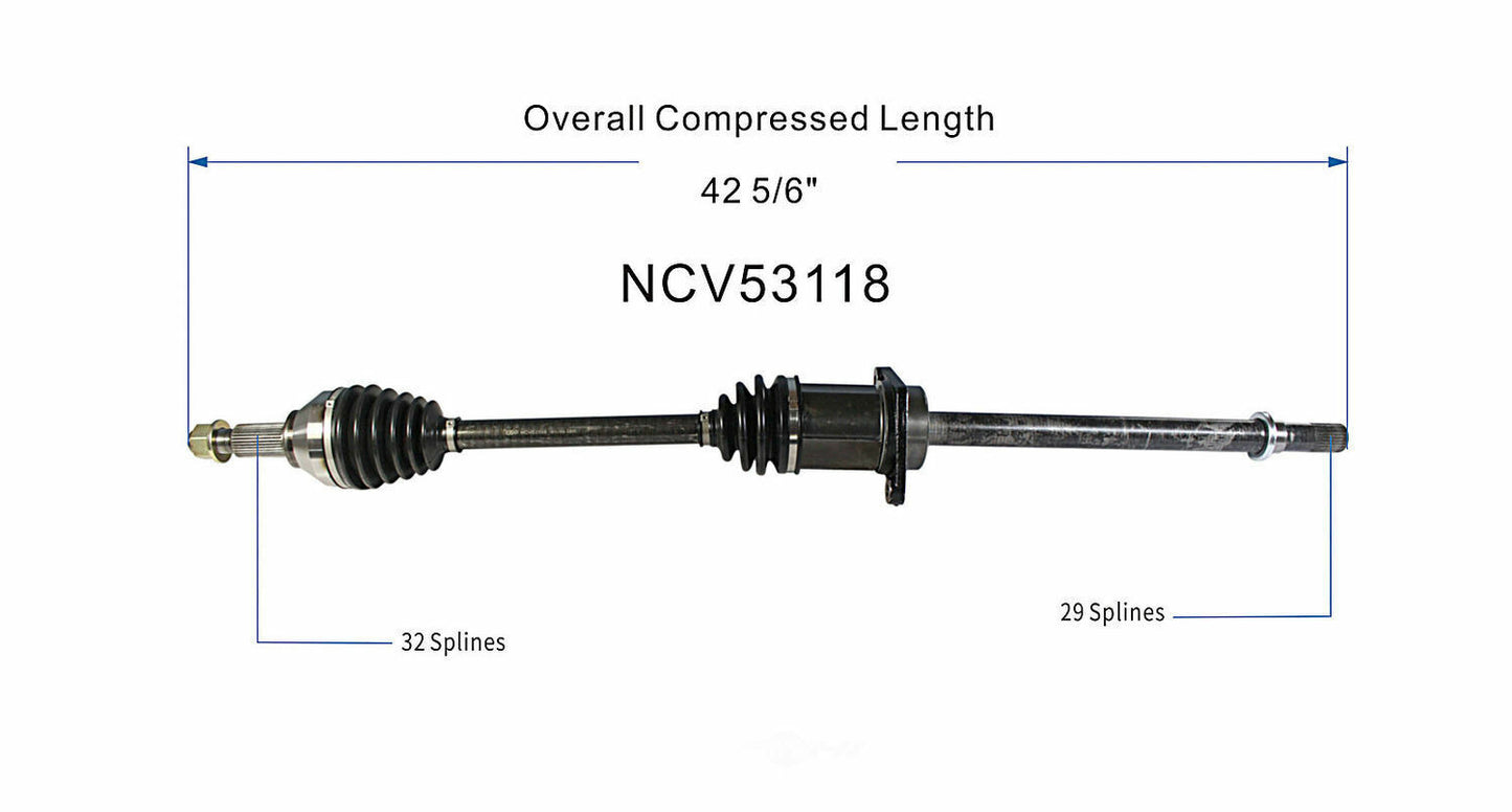 GSP North America NCV53118 CV Axle Assembly
