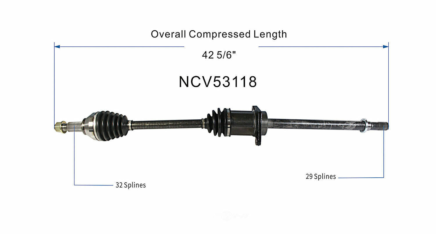 GSP North America NCV53118 CV Axle Assembly