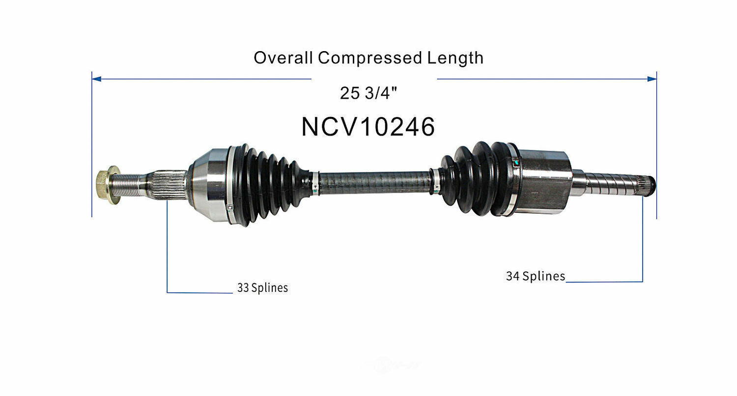 GSP North America NCV10246 CV Axle Assembly