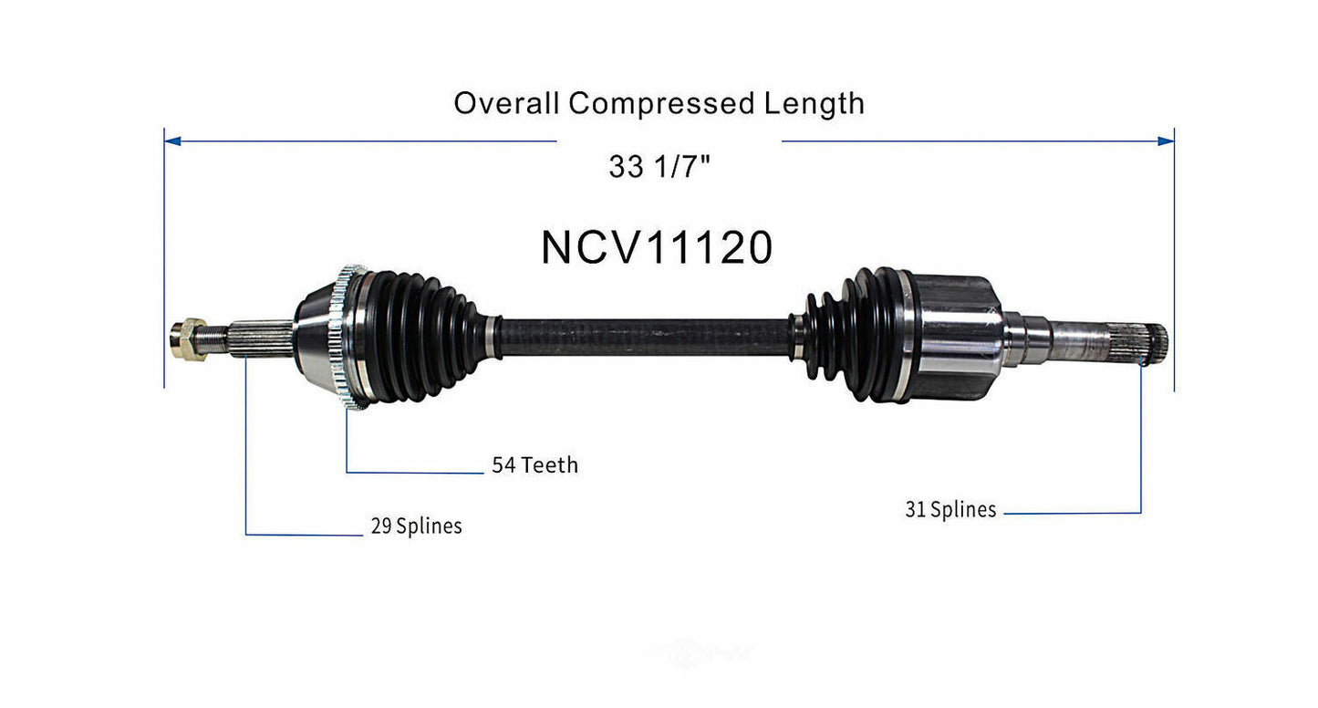 GSP North America NCV11120 CV Axle Assembly