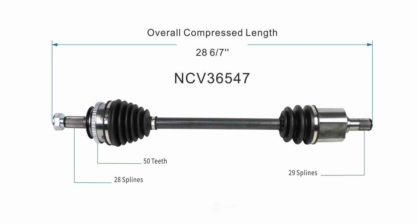GSP North America NCV36547 CV Axle Assembly