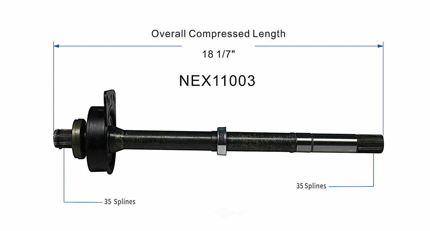 GSP North America NEX11003 CV Intermediate Shaft