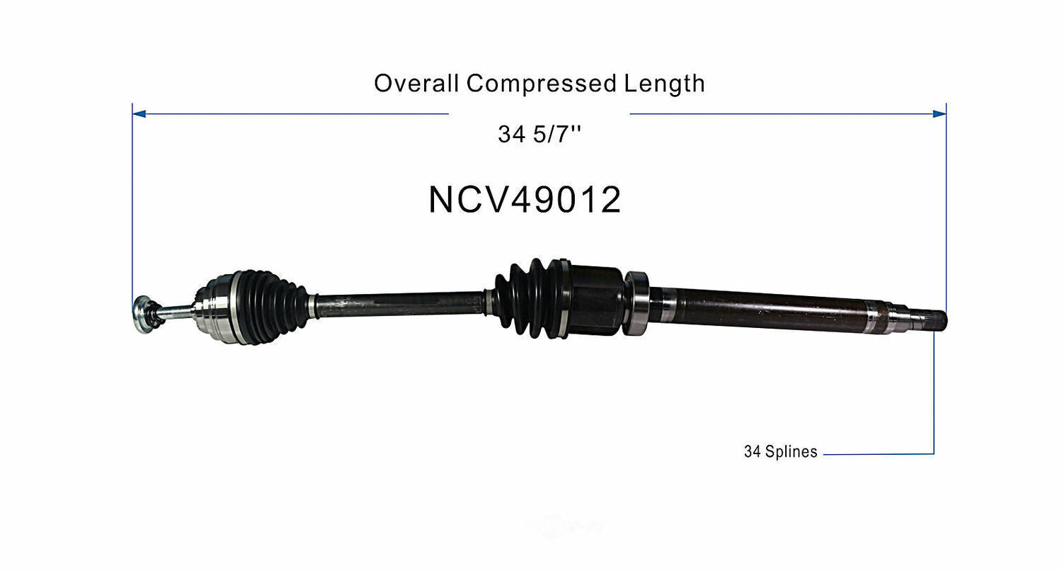 GSP North America NCV49012 CV Axle Assembly