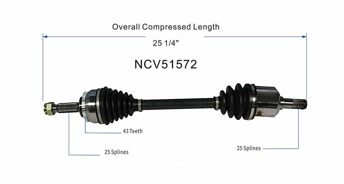 GSP North America NCV51572 CV Axle Assembly