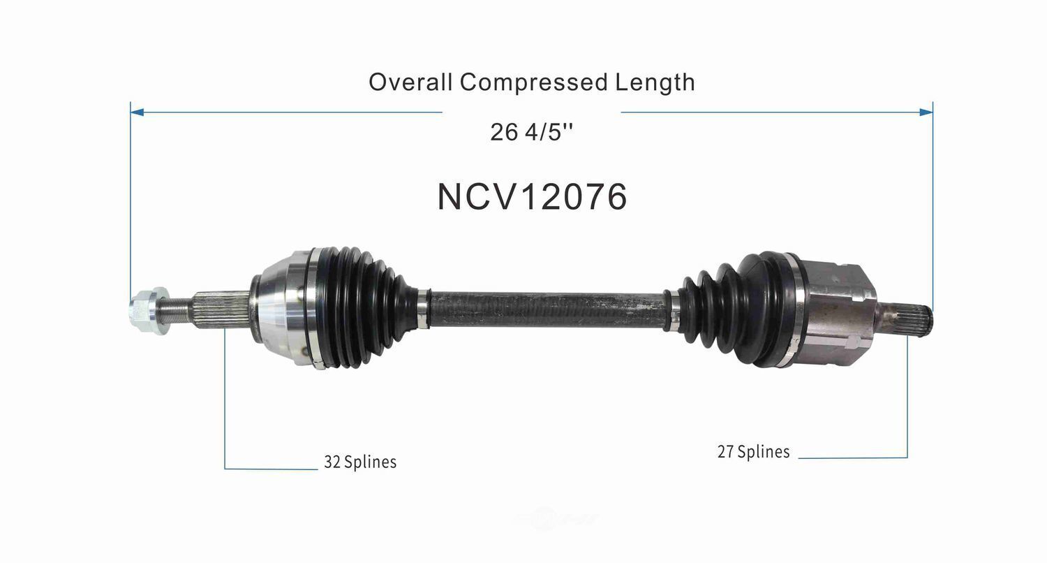 GSP North America NCV12076 CV Axle Assembly
