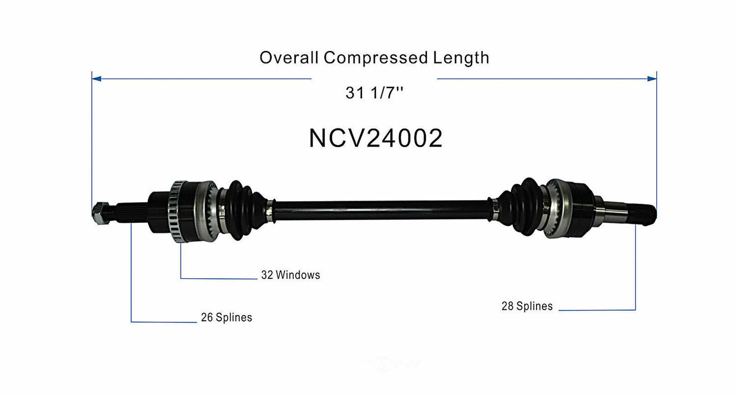 GSP North America NCV24002 CV Axle Assembly