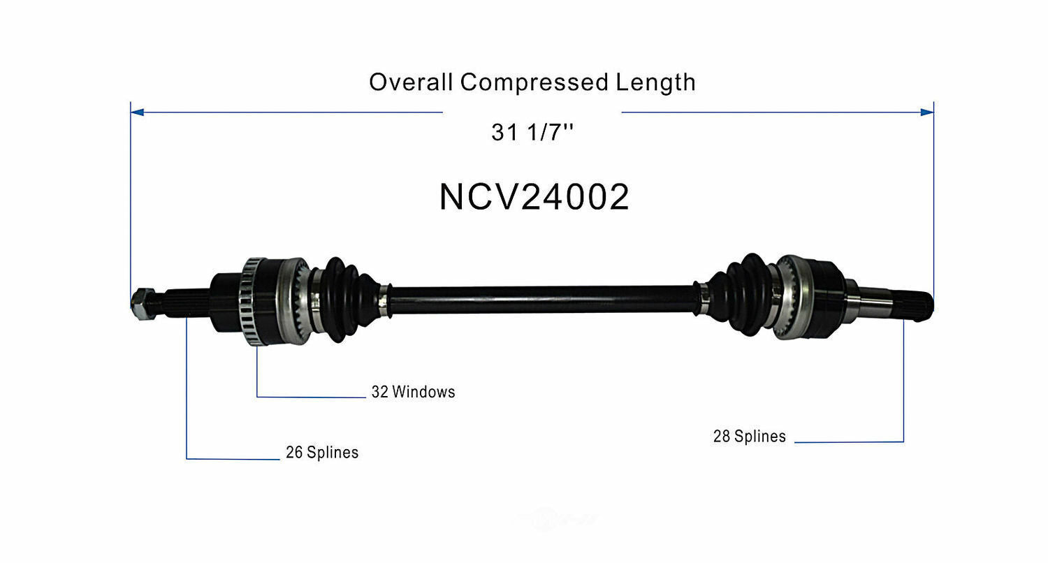 GSP North America NCV24002 CV Axle Assembly