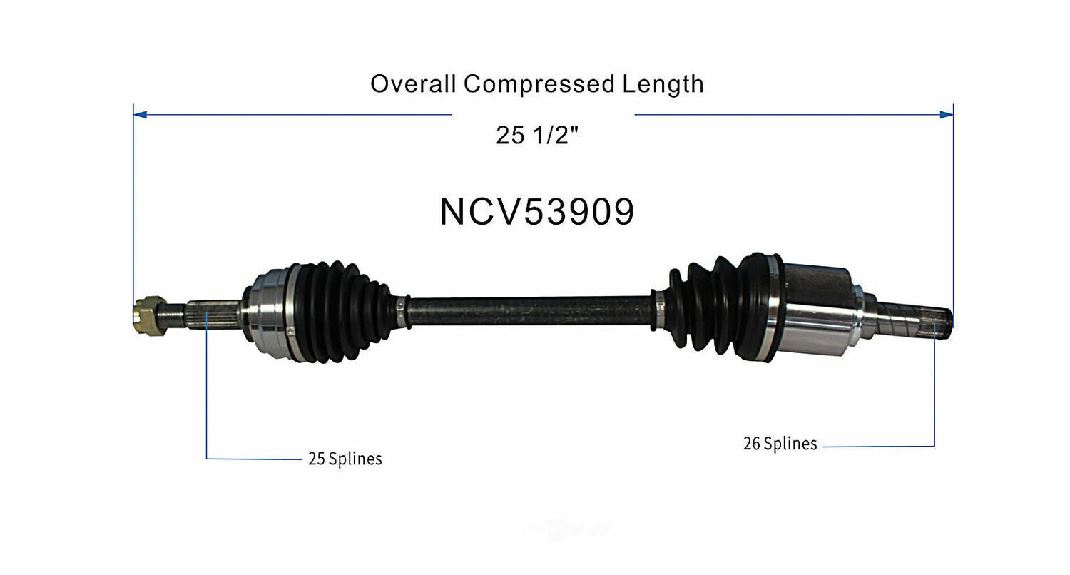 GSP North America NCV53909 CV Axle Assembly