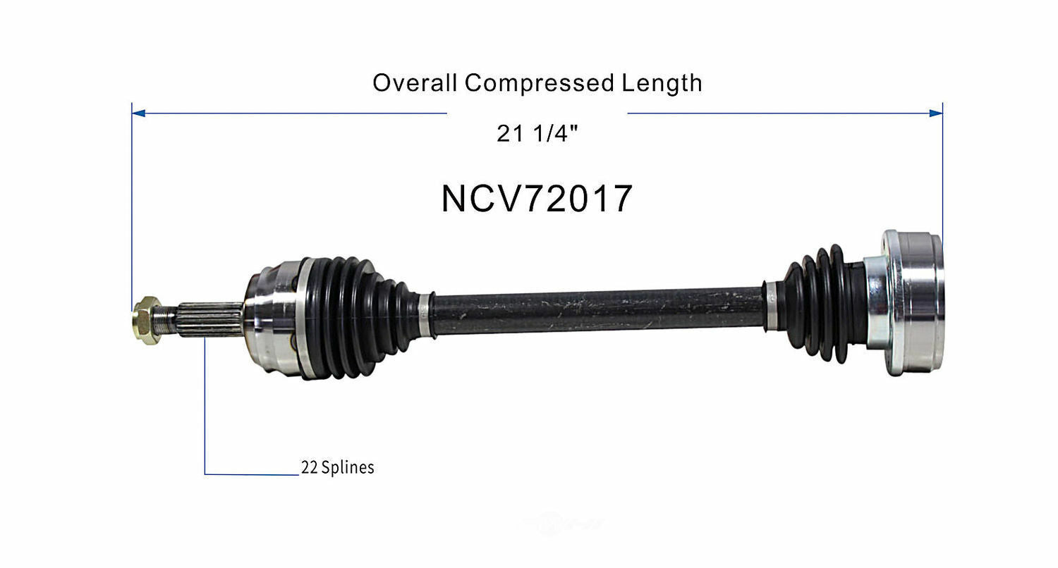 GSP North America NCV72017 CV Axle Assembly