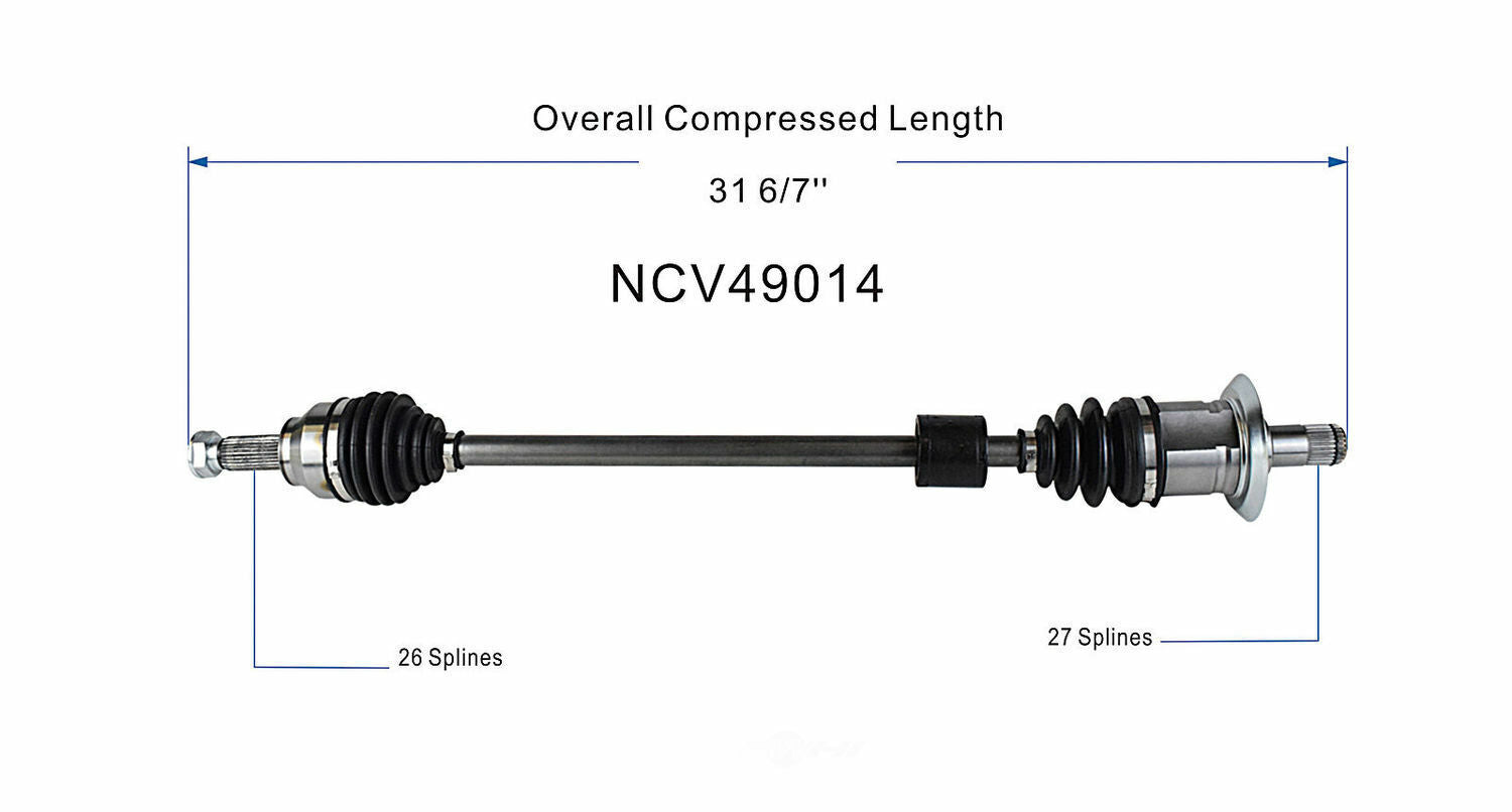 GSP North America NCV49014 CV Axle Assembly