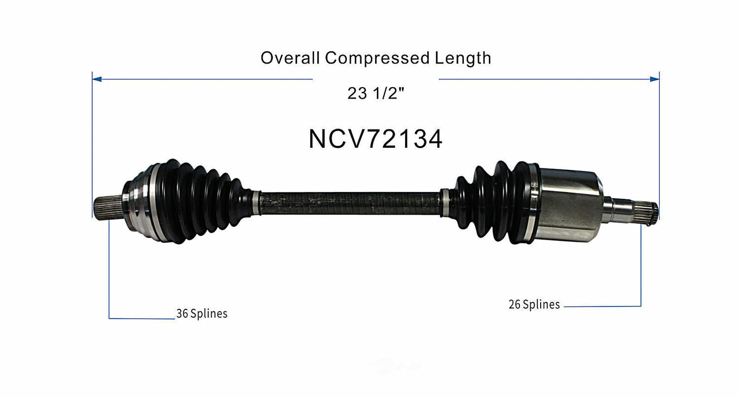 GSP North America NCV72134 CV Axle Assembly