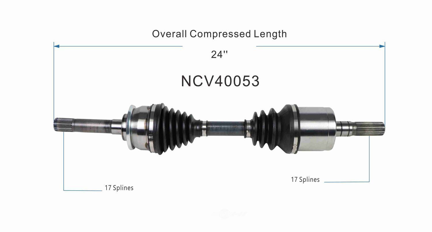 GSP North America NCV40053 CV Axle Assembly