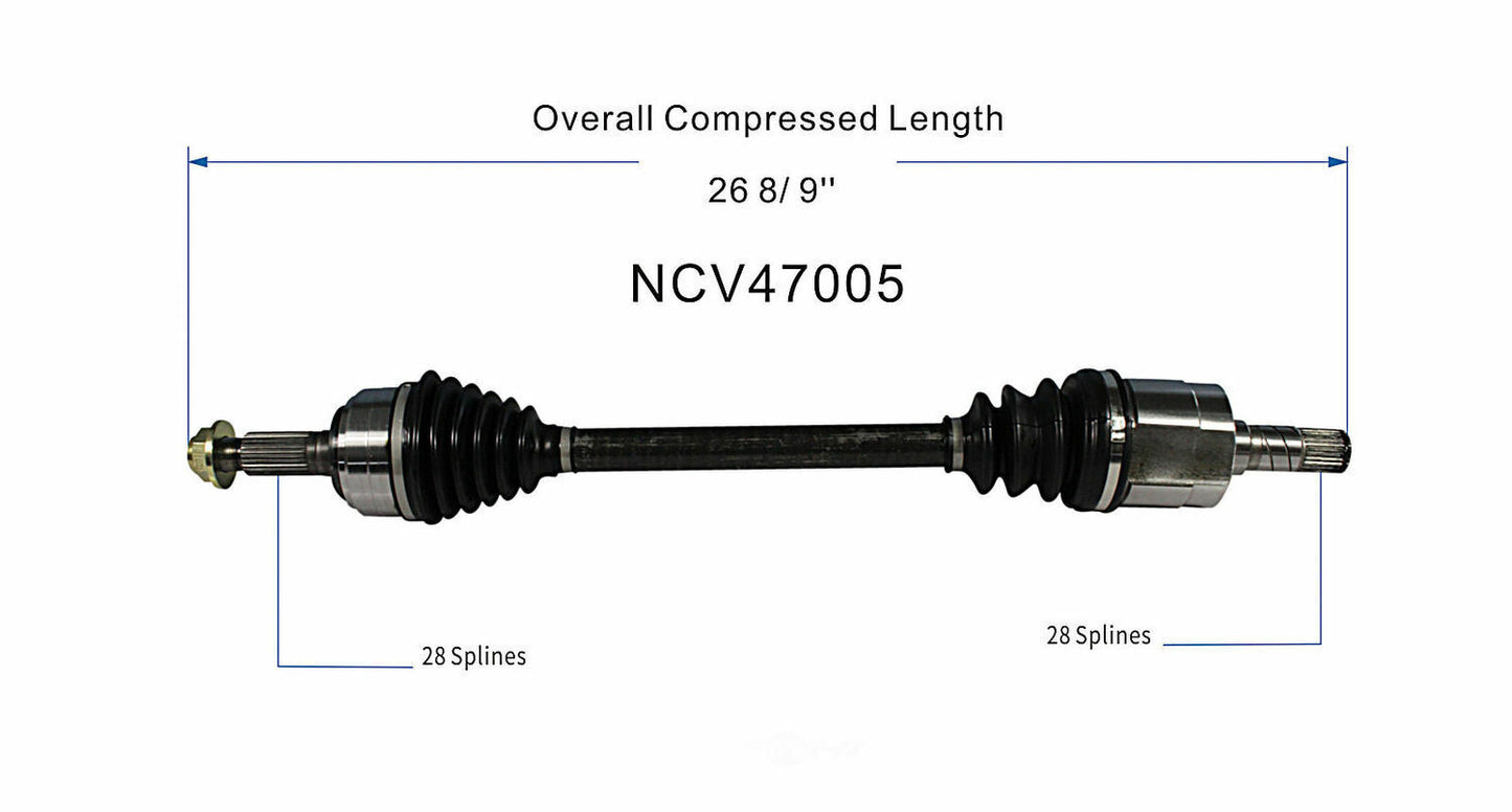 GSP North America NCV47005 CV Axle Assembly