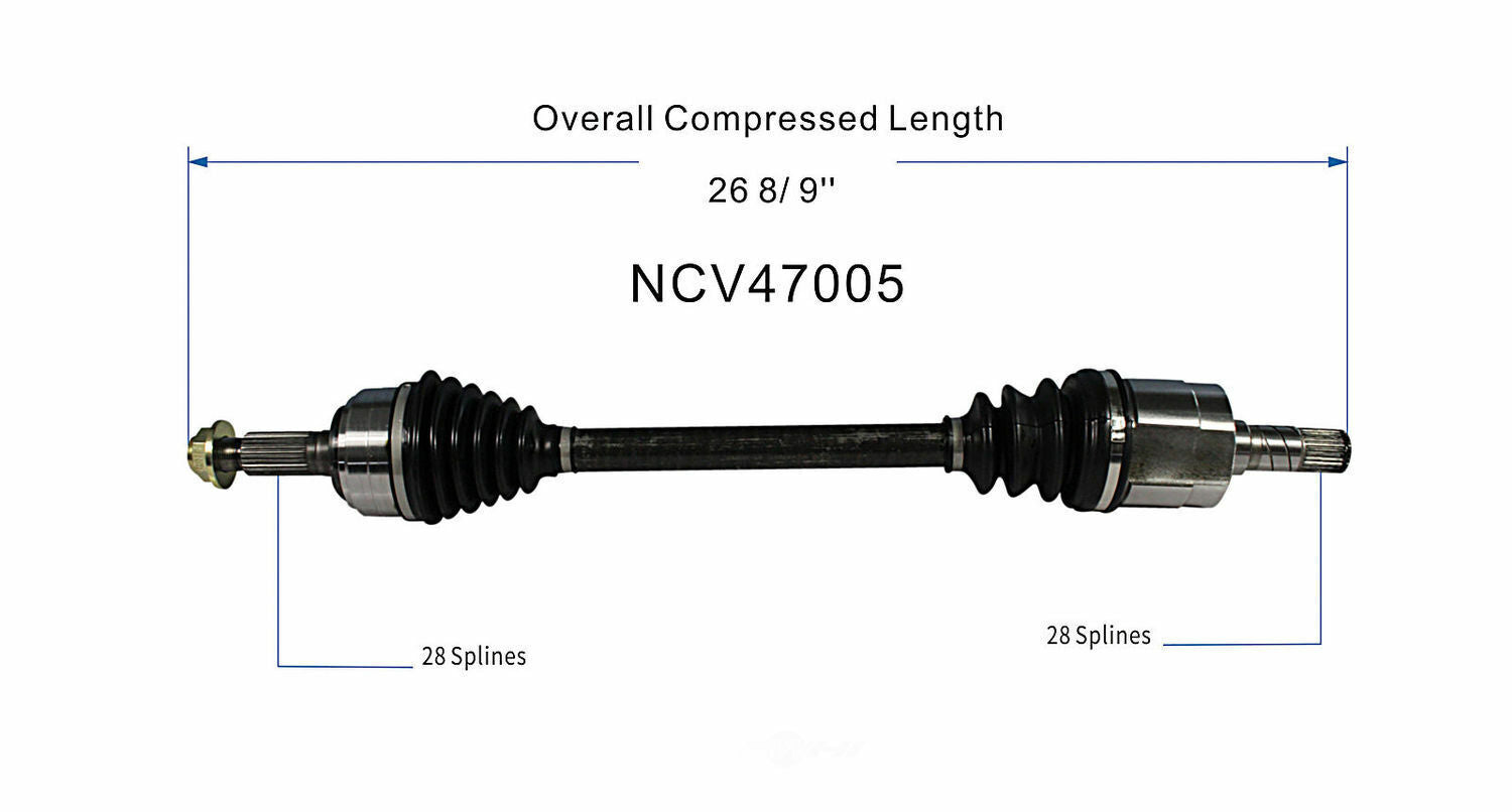 GSP North America NCV47005 CV Axle Assembly