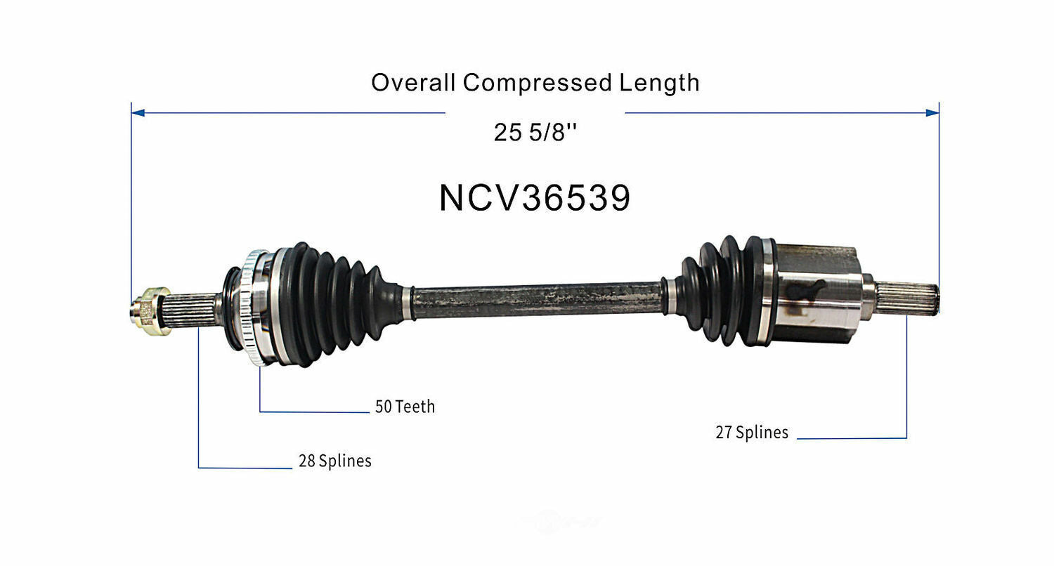 GSP North America NCV36539 CV Axle Assembly