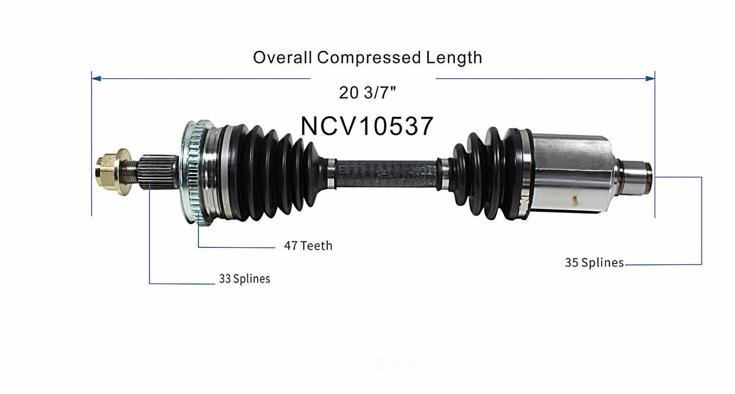 GSP North America NCV10537 CV Axle Assembly
