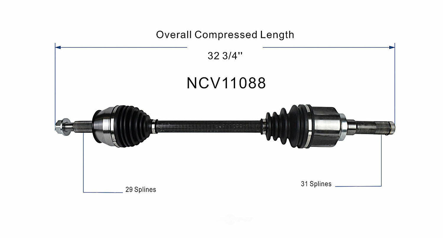 GSP North America NCV11088 CV Axle Assembly
