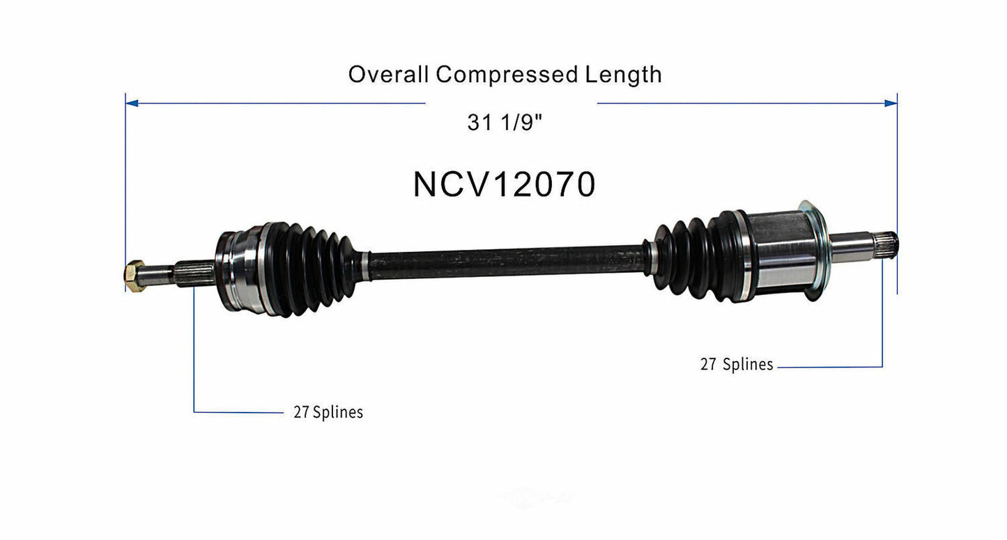 GSP North America NCV12070 CV Axle Assembly