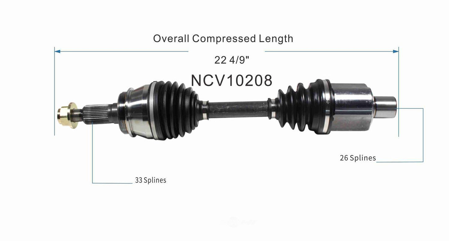 GSP North America NCV10208 CV Axle Assembly