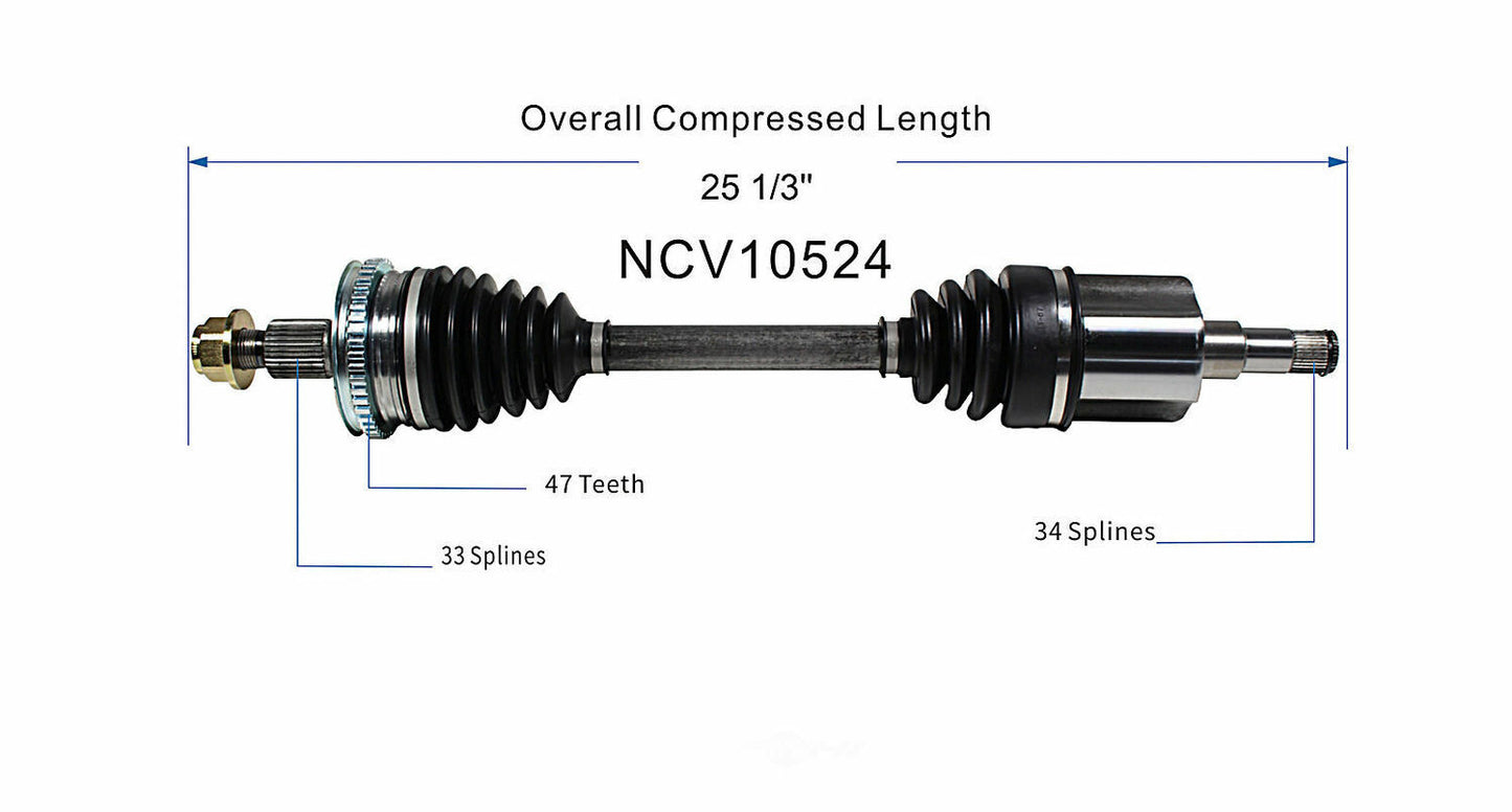 GSP North America NCV10524 CV Axle Assembly