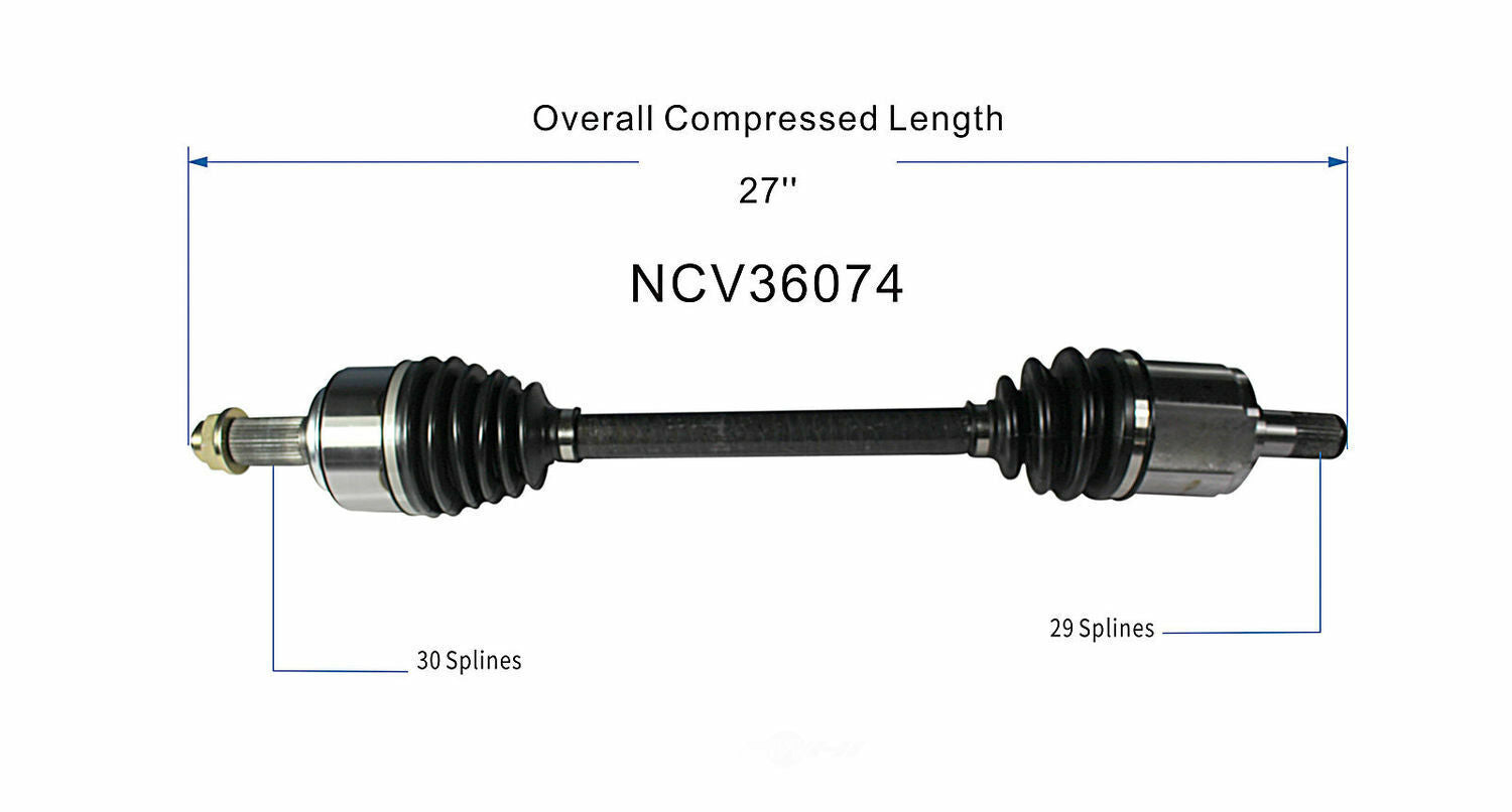 GSP North America NCV36074 CV Axle Assembly