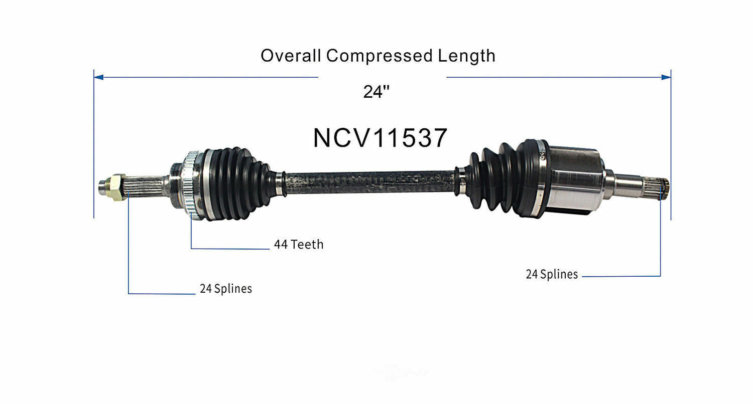 GSP North America NCV11537 CV Axle Assembly