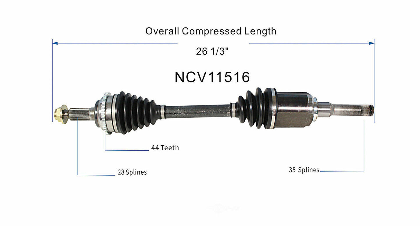 GSP North America NCV11516 CV Axle Assembly
