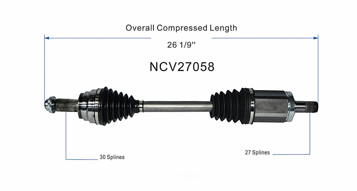 GSP North America NCV27058 CV Axle Assembly