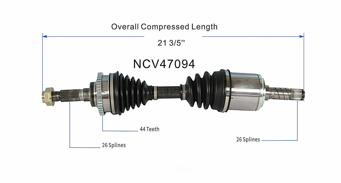 GSP North America NCV47094 CV Axle Assembly