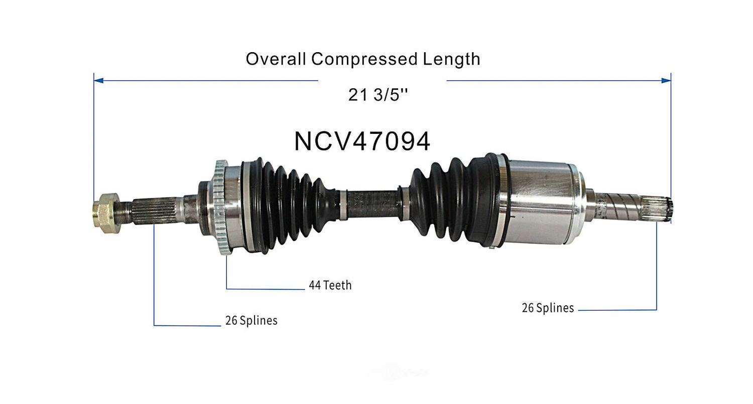GSP North America NCV47094 CV Axle Assembly