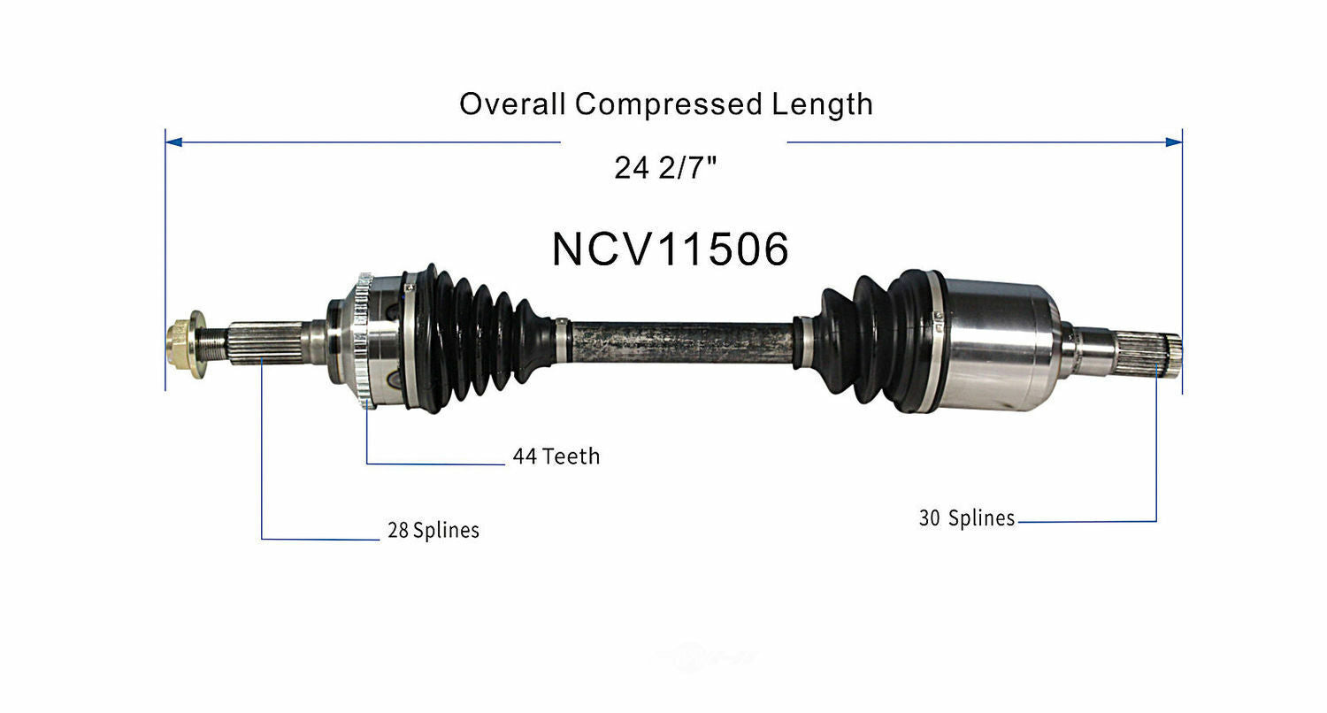 GSP North America NCV11506 CV Axle Assembly