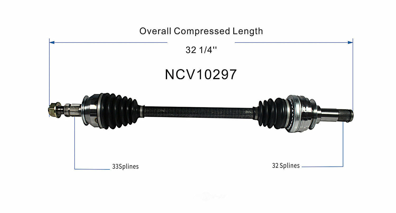 GSP North America NCV10297 CV Axle Assembly