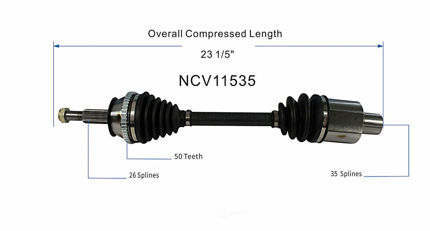 GSP North America NCV11535 CV Axle Assembly