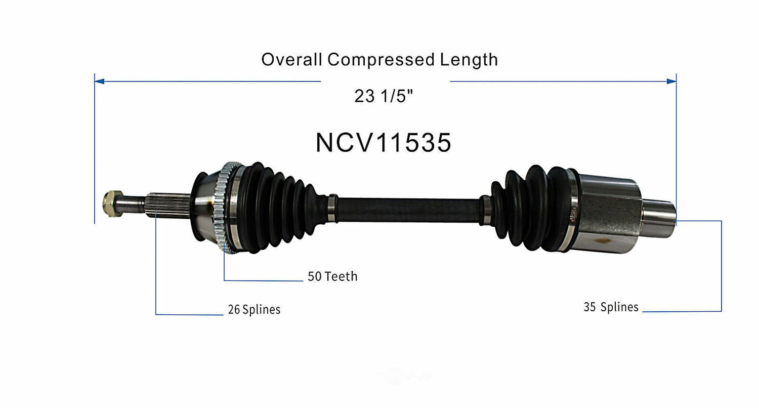 GSP North America NCV11535 CV Axle Assembly