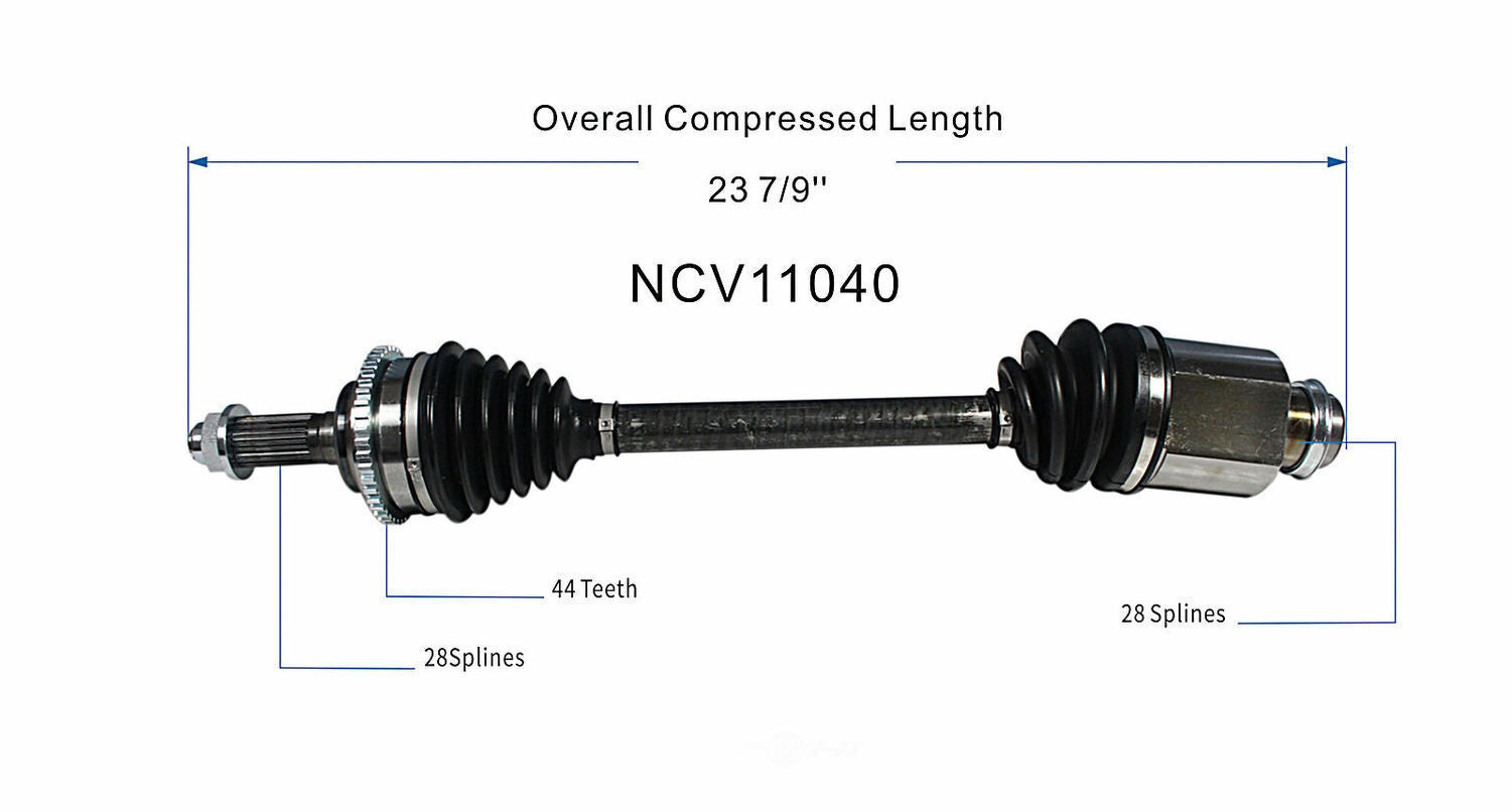 GSP North America NCV11040 CV Axle Assembly