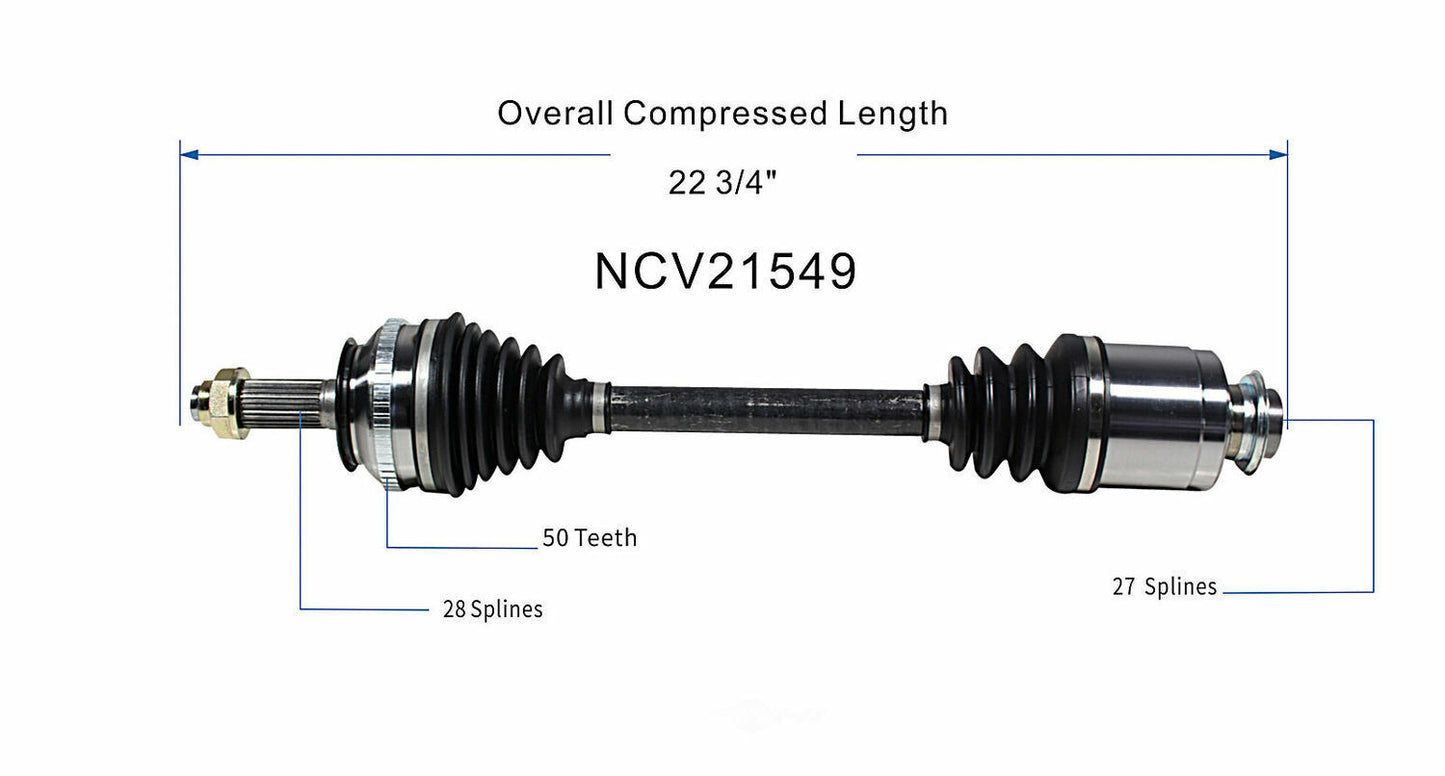 GSP North America NCV21549 CV Axle Assembly