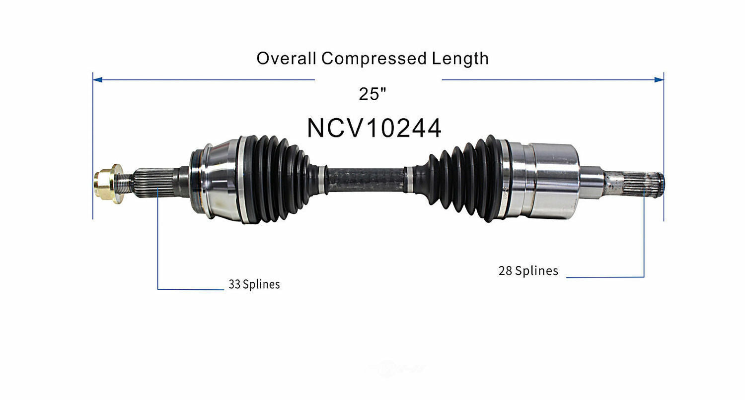 GSP North America NCV10244 CV Axle Assembly