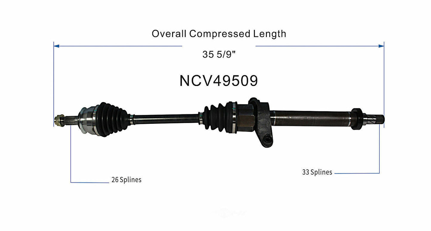 GSP North America NCV49509 CV Axle Assembly