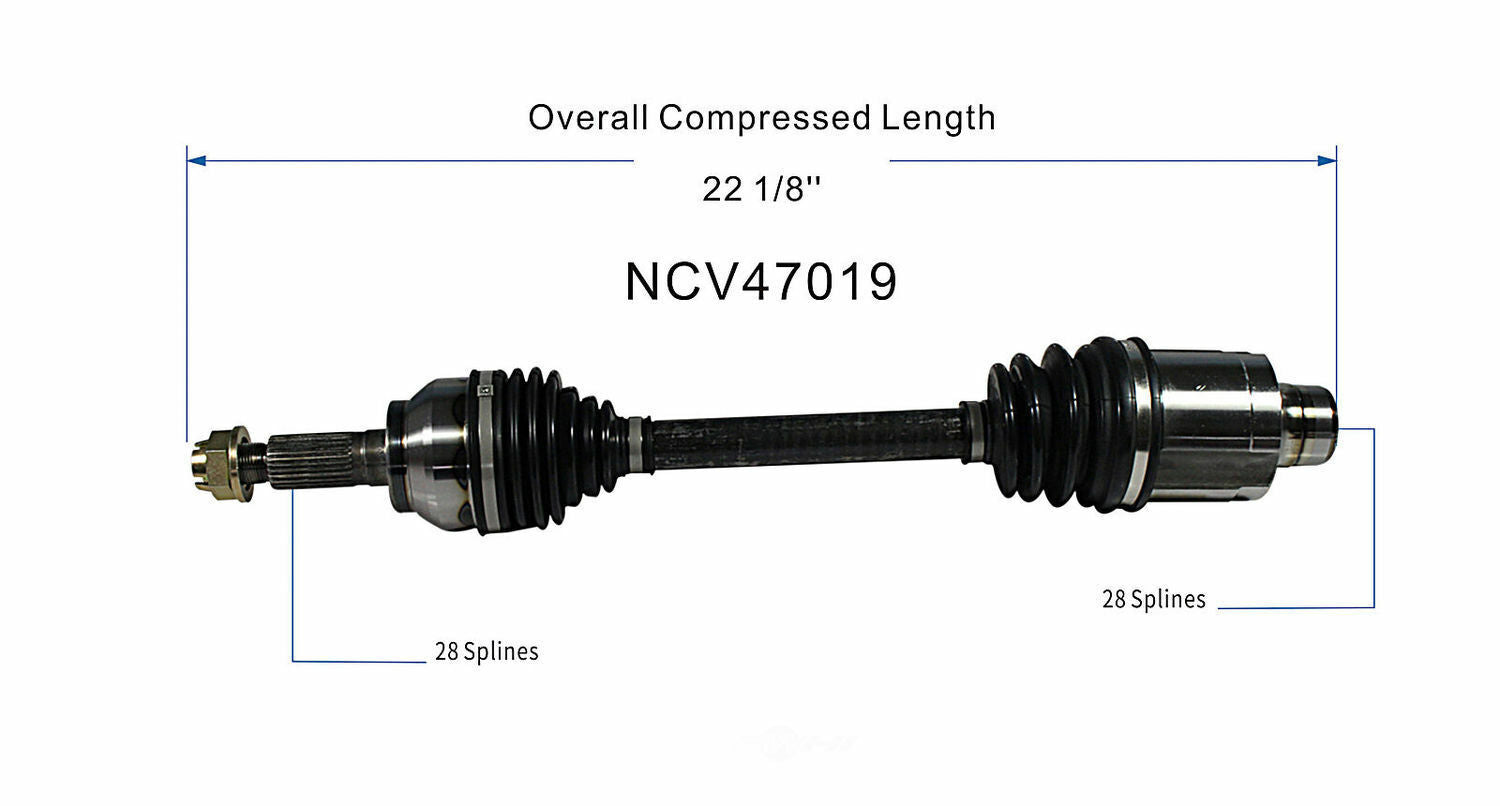GSP North America NCV47019 CV Axle Assembly