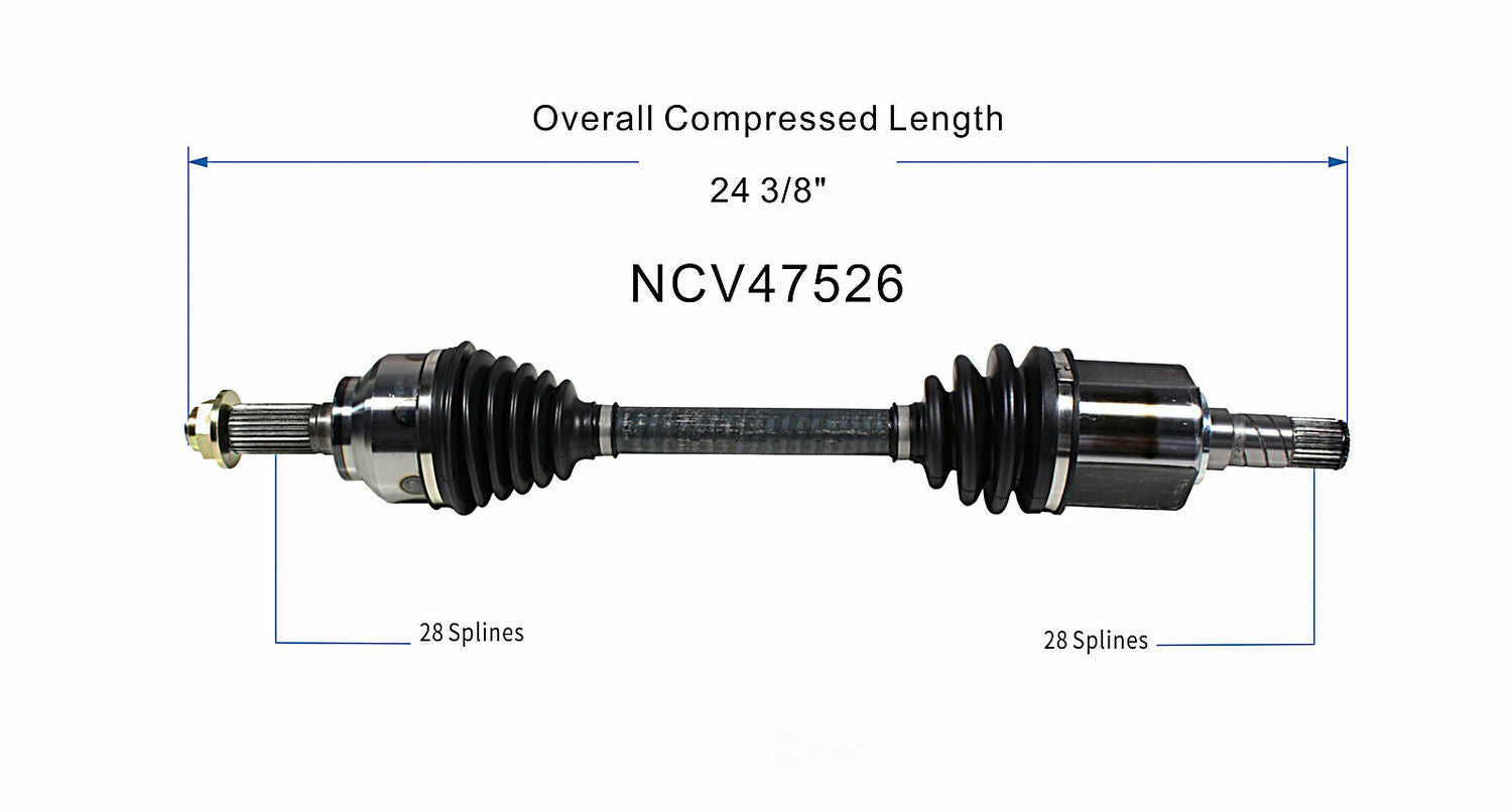 GSP North America NCV47526 CV Axle Assembly