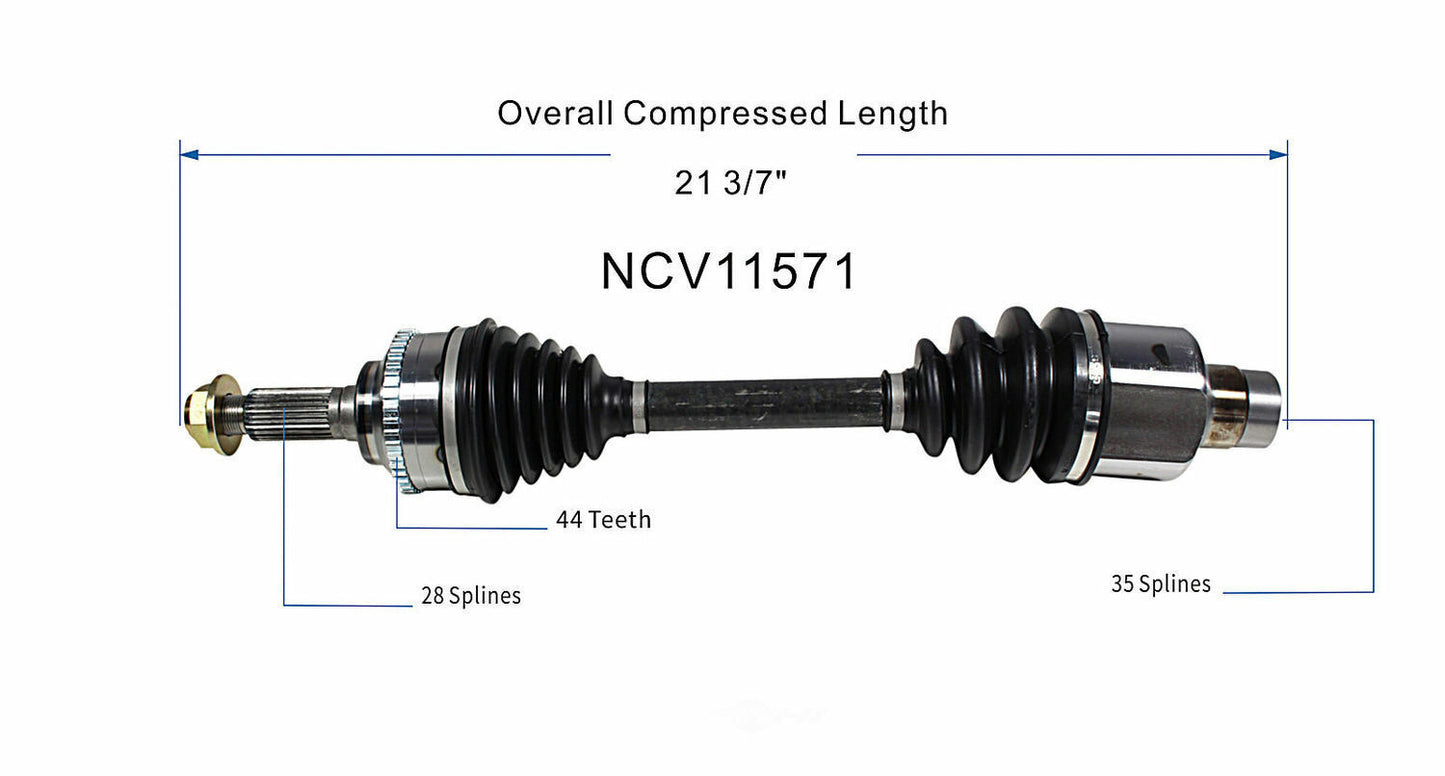 GSP North America NCV11571 CV Axle Assembly