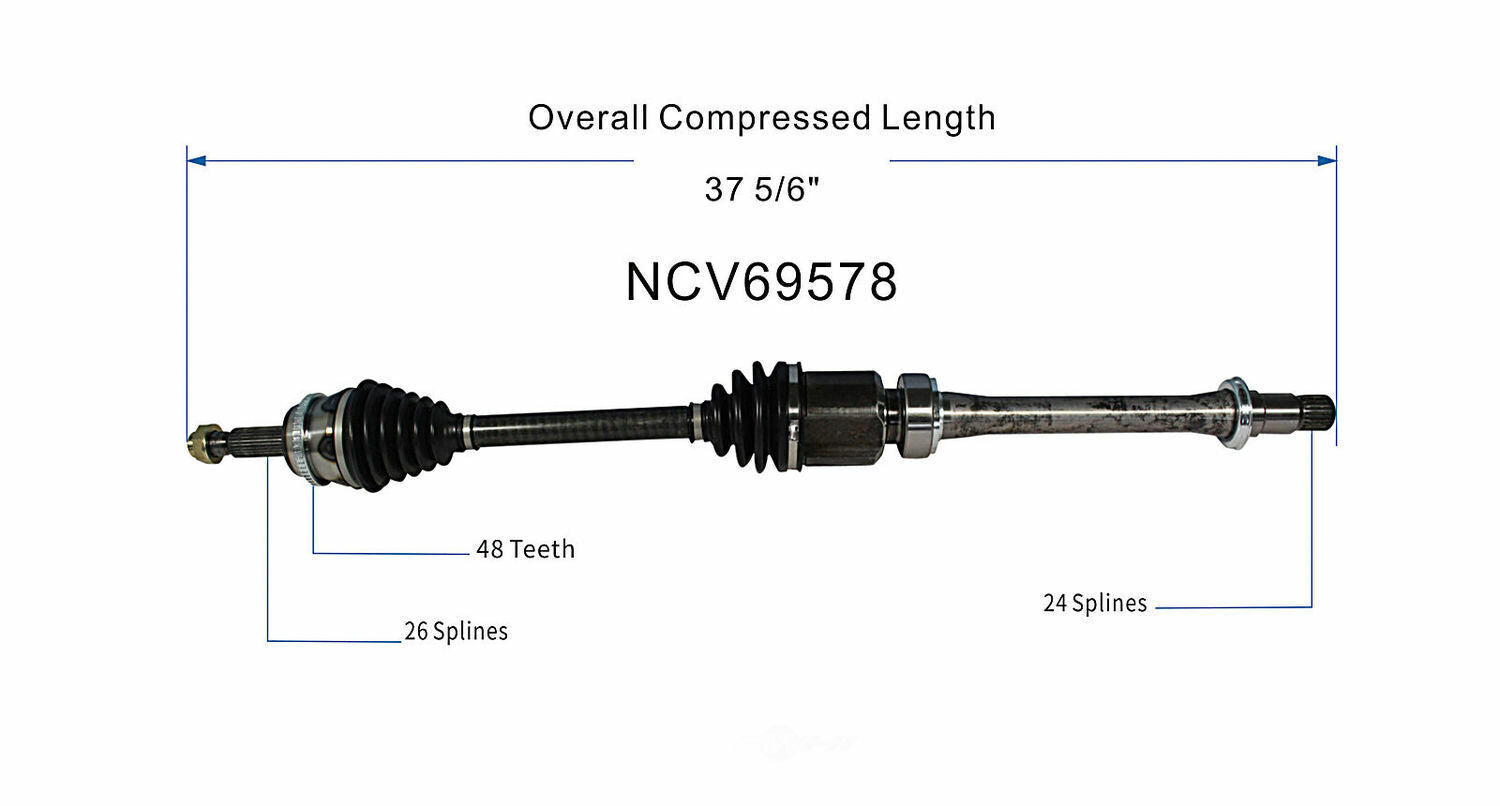 GSP North America NCV69578 CV Axle Assembly