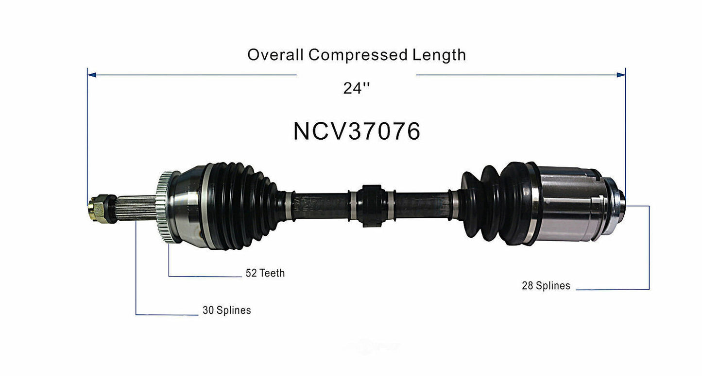 GSP North America NCV37076 CV Axle Assembly
