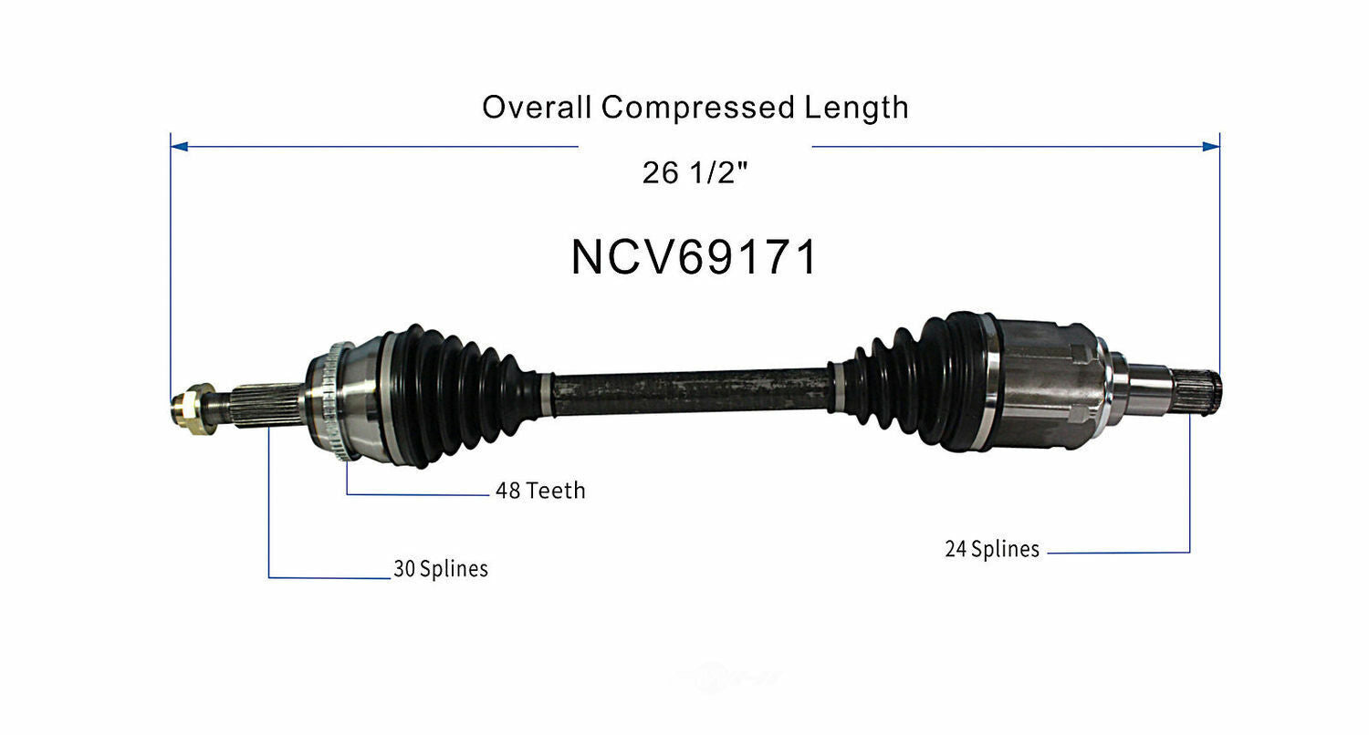 GSP North America NCV69171 CV Axle Assembly