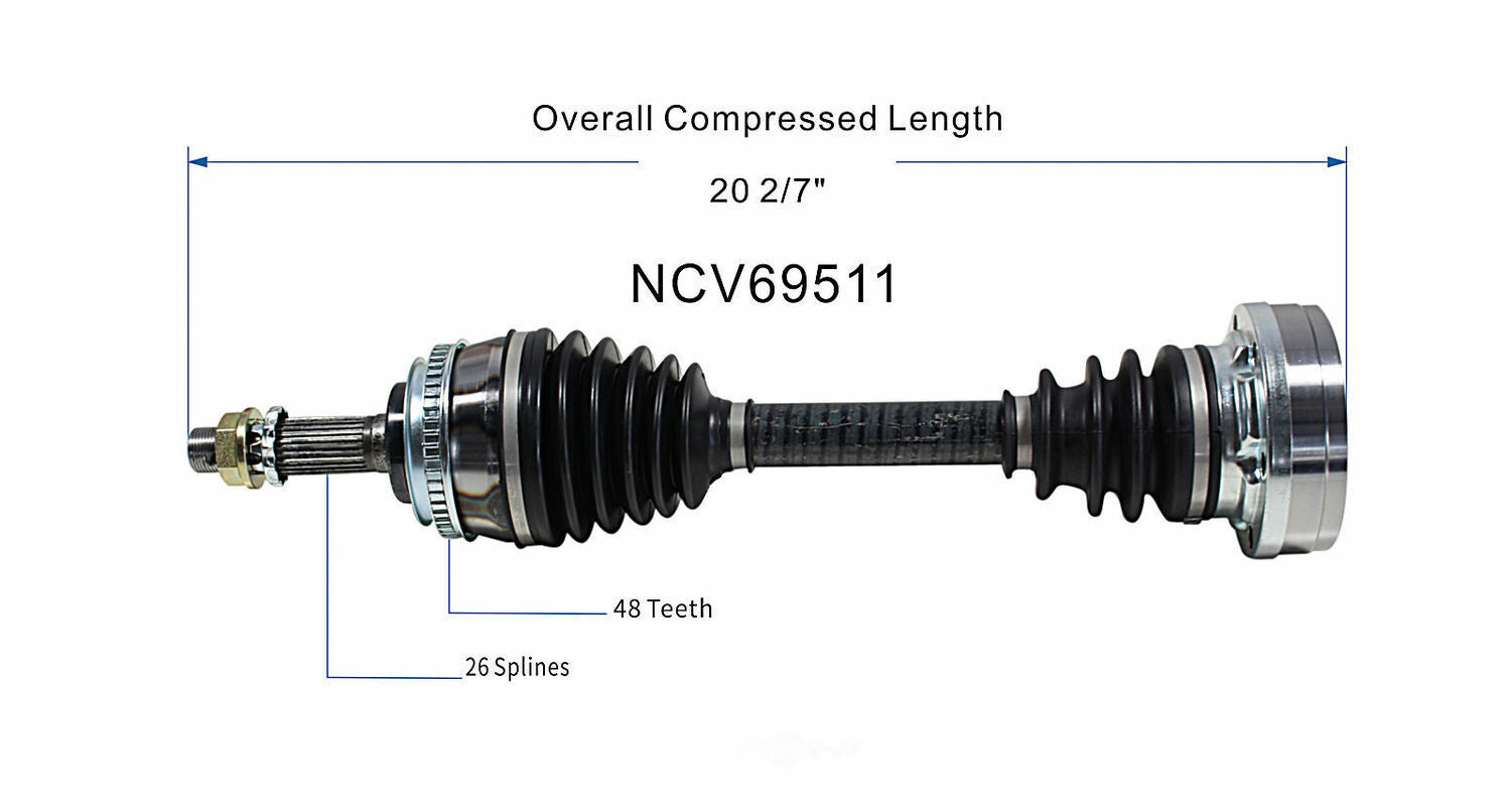 GSP North America NCV69511 CV Axle Assembly